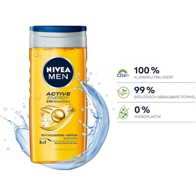 Nivea Men Active Energy sprchový gél 250 ml