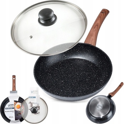 Tradiční pánev Vilde Black&Wood 24 cm, granitová