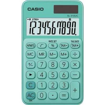 CASIO Casio Kalkulačka kapesní, 10 místný displej, SL 310, zelená 157592