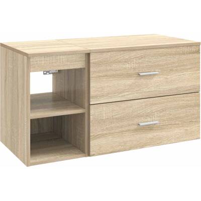 vidaXL Комплект мебели за баня 2 pcs Дъб сонома Инженерна дървесина (3403938)