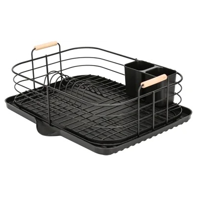 Horecano HOME-MATT BLACK-Сушилник за съдове 1ет 46.5x36xh17cm (23261-001) (0185123)