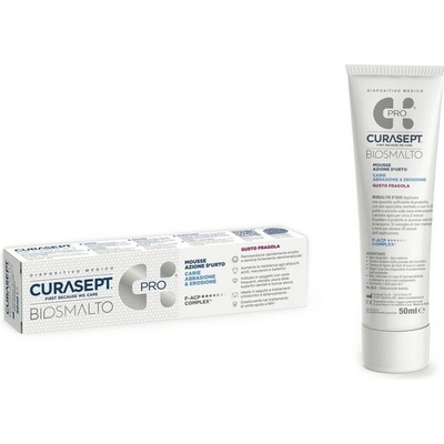 Curasept Biosmalto mousse abrázia & erózia jahoda 50 ml