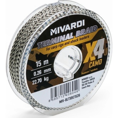 Mivardi Pletená Šnúra Terminal X4 Braid Camo 15 m - 0,10 mm 7,75 kg