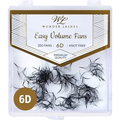Easy Volume Fans 6D 0,07 D, 12 mm Hotové trsy řas
