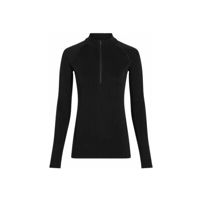 Icebreaker 300 MerinoFine Polar LS Half Zip Women Black černá