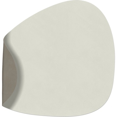 LIND DNA Подложка за маса curve nupo 37 х 44 см, двулицев, лен / тъмен сив, кожа, lind dna (lind992405)