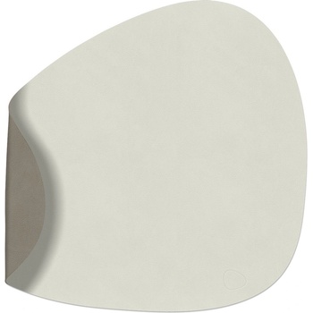 LIND DNA Подложка за маса curve nupo 37 х 44 см, двулицев, лен / тъмен сив, кожа, lind dna (lind992405)