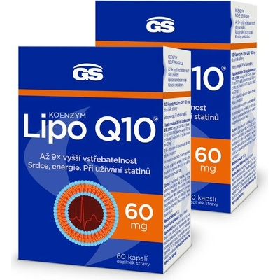 GS Koenzym Lipo Q10 60 mg 2 x 60 kapslí