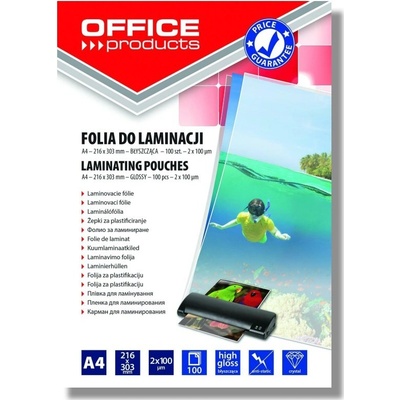 Laminovací fólie Office A4 100 mic, 100 ks lesklá