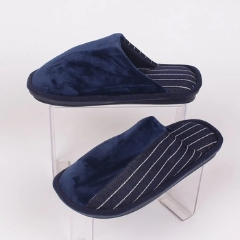 Image 1 of Мъжки пантофи в тъмносиньо с бяло райе