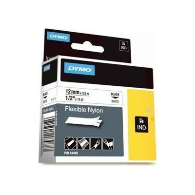 páska DYMO 18758 (18488) PROFI D1 RHINO Black On White Flexible Nylon Tape (12mm)