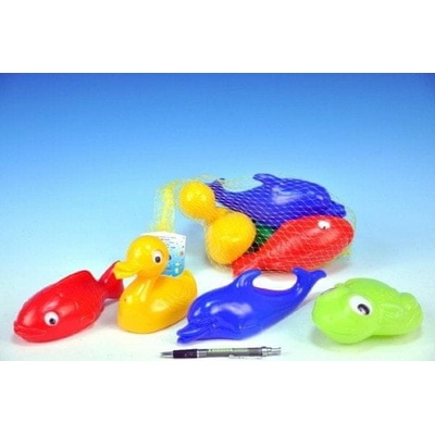 Teddies Plávacie sada zvieratka plast 4 ks v sieťke 12m +