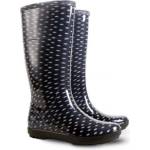 Demar hawai lady print 0076v / Дамски гумени ботуши на точки - черни 39 (0076v/39)