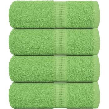 vidaXL Кърпи за гости FROGN 4 бр. ябълковозелени 30x50 см 360 г/м2 (137020)
