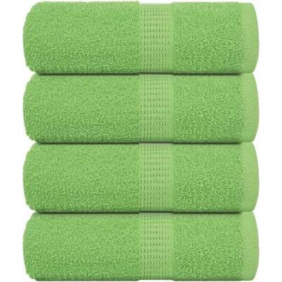vidaXL Кърпи за гости FROGN 4 бр. ябълковозелени 30x50 см 360 г/м2 (137020)