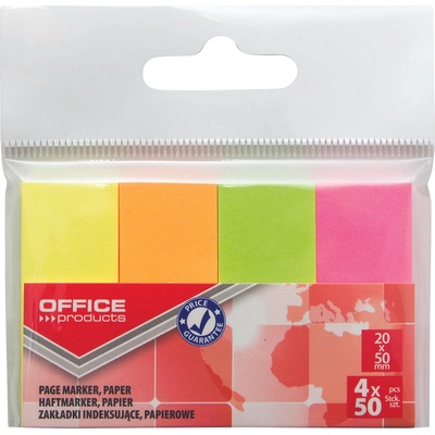 Office Products Самоз. листчета OP Page Marker Neon, 4 цвята (31237-А)