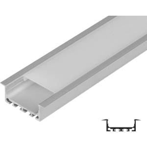 ULTRALUX ПРОФИЛ ultralux ЗА led ЛЕНТА ВГРАЖДАНЕ apn214 ШИРОК ПЛИТЪК 2м (apn214)