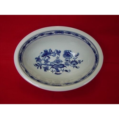 originální cibulákový porcelán Dubí Cibulák mísa zapékací oválná malá cibulový vzor 10553 18cm