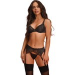 Obsessive Deina More 3-pcs Set Black S/M