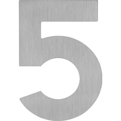 LR - DOMOVÁ ČÍSLICA "5" - 60 mm - nalepovacia NEM - nerez matná | MP-KOVANIA.sk