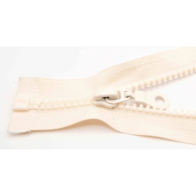 Deliteľný kostený zips - dĺžka (30 - 95 cm) - rôzne farby 55 cm Smotanová