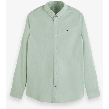 Scotch & Soda Светлозелена мъжка риза на райета Scotch & Soda Essential Oxford Scotch & Soda | Zelen | МЪЖЕ | M