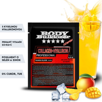 BodyBulldozer Collagen + Hyaluron Vitamin Professional mango elixir 6,5 g
