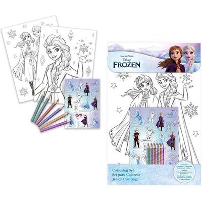 Set samolepky 120ks omalovánky Frozen Ledové Království