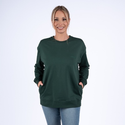 Moniel kojící mikina krátká Basic Dark Green – Zboží Dáma