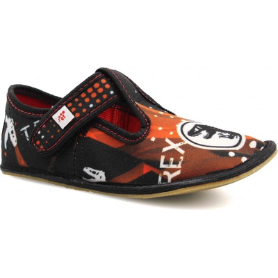 EF Barefoot papuče Ef Rex Black klasik