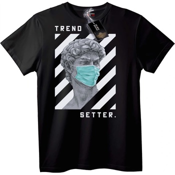 NOONEBRAND Тениска Модерен Статуя с Маска - M, Black