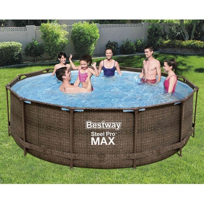 Bestway Steel Pro MAX Комплект басейн Deluxe Series кръгъл 366x100 см (3202543)