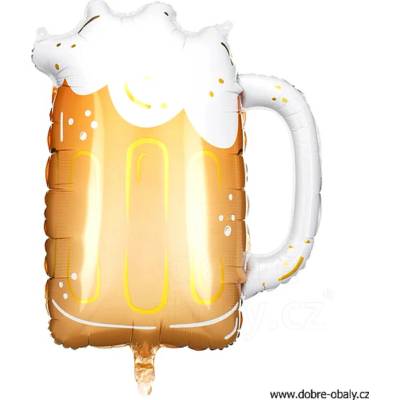 PartyDeco Balónek fóliový Pivo 66 x 54 cm