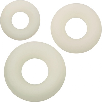 CalExotics Силиконов комплект от 3 светещи пръстена за ерекция