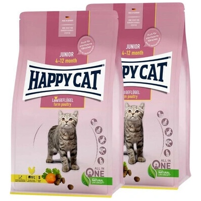 HAPPY CAT Junior Farm Poultry 2 x 4 kg