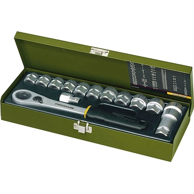 Proxxon 23602 Sada hlavic násrtčných 1/4", průchozích, 13-dílná