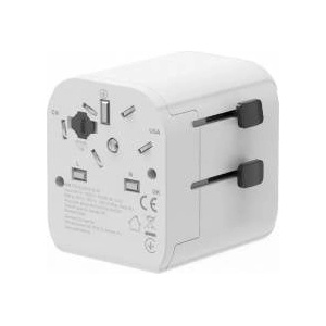 Gembird Universal Travel Adapter EU 12W White