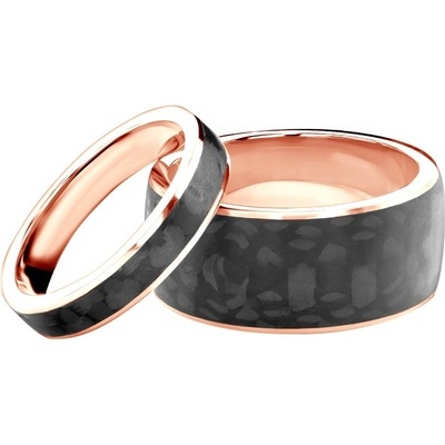 Savicki Snubní prsteny karbon růžové zlato půlkulaté SAVGRC16 4 GRC16 10