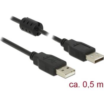 Delock Кабел Delock - 84888 (USB-A към USB-A, мъжки към женски, черен, 0, 5 м) (84888)