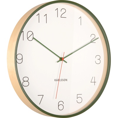 Karlsson Стенен часовник Joy бяло-зелен (KA5926GR)