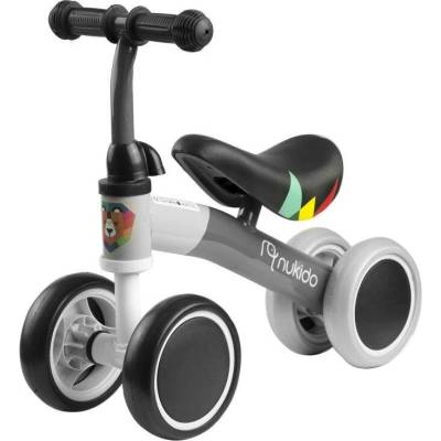 Nukido NK-600 Dětské odrážedlo, 4 kolečka, černo-šedé
