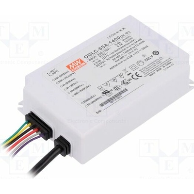 MEAN WELL ODLC-65A-1400 Napájecí zdroj: spínaný; LED; 65W; 34÷46VDC; 1400mA; 180÷295VAC