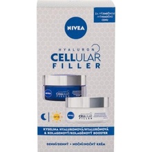 Nivea Hyaluron Cellular Filler SPF15 denný pleťový krém SPF15 50 ml + noční pleťový krém 50 ml darčeková sada