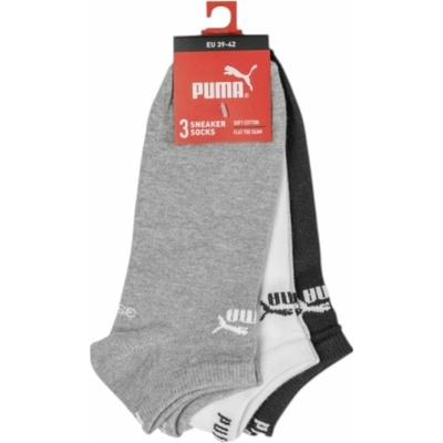 PUMA 3 PACK 947109 Sivo-čierna