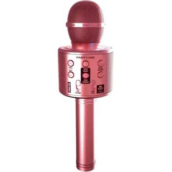 iDance Детски караоке микрофон - розово злато