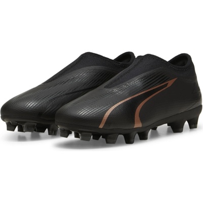 PUMA Юношески футболни бутонки Puma Ultra Match Laceless Junior Firm Ground Football Boots - Black/Rose