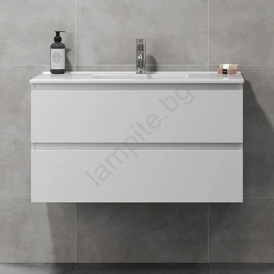 Bath Deluxe Шкаф за баня с мивка kenwood 91 см бял (setbt0121)