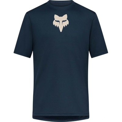Fox RANGER SS JERSEY FOX HEAD tmavo modrá béžová Pánsky