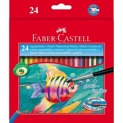 Faber-Castell 1442 akvarelové 24 ks + štětec