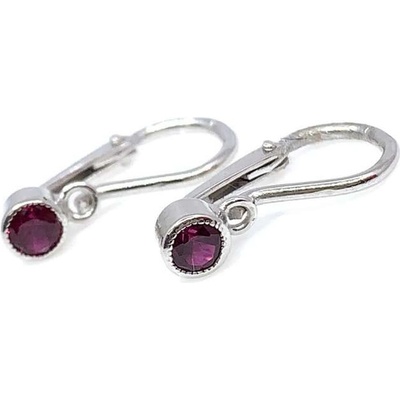 Jan Kos jewellery zlaté náušnice s červeným kamenem 31503298